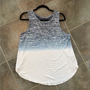 a.n.a Blue and White Gradient Tank Top